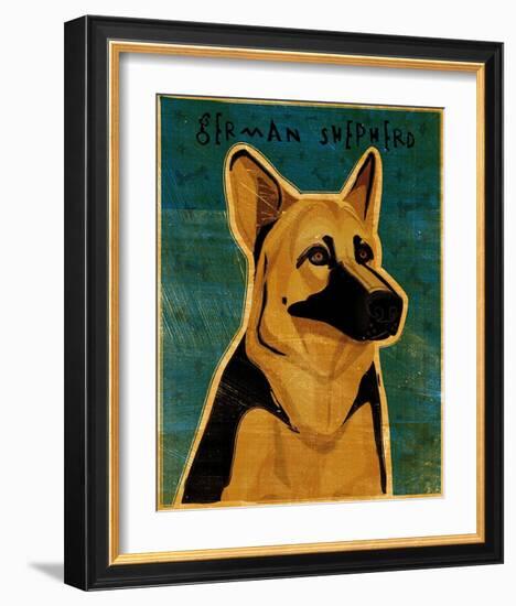 German Shepherd-John Golden-Framed Art Print