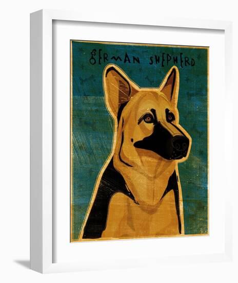 German Shepherd-John Golden-Framed Art Print