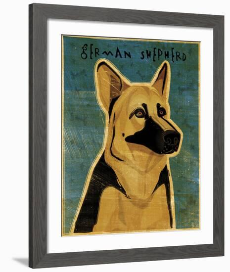 German Shepherd-John W^ Golden-Framed Art Print