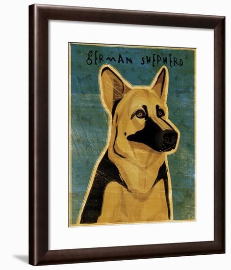 German Shepherd-John W^ Golden-Framed Art Print