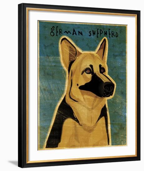 German Shepherd-John W^ Golden-Framed Art Print