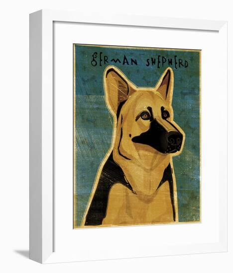 German Shepherd-John W^ Golden-Framed Art Print