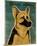 German Shepherd-John W^ Golden-Mounted Art Print