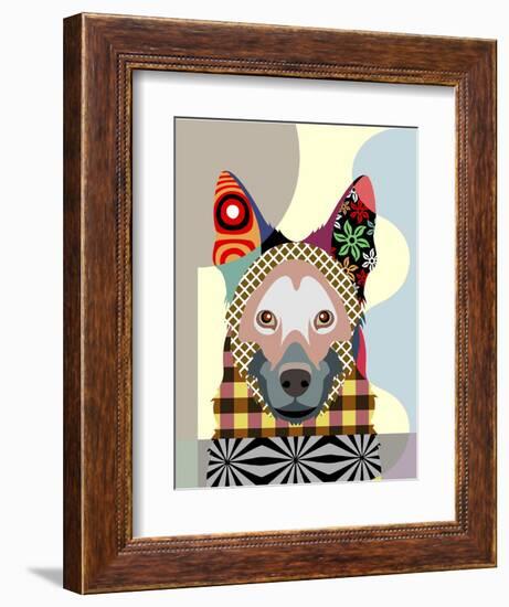 German Shepherd-Lanre Adefioye-Framed Giclee Print