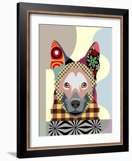 German Shepherd-Lanre Adefioye-Framed Giclee Print