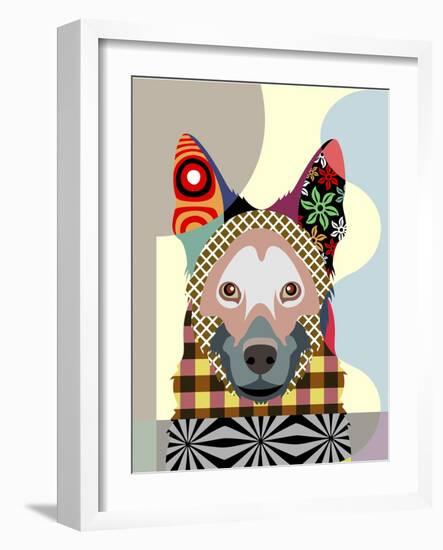 German Shepherd-Lanre Adefioye-Framed Giclee Print