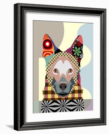 German Shepherd-Lanre Adefioye-Framed Giclee Print