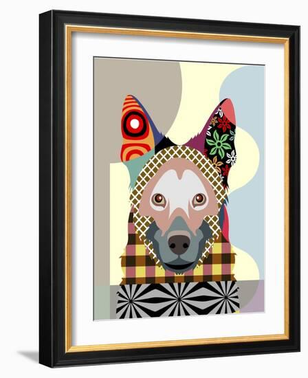 German Shepherd-Lanre Adefioye-Framed Giclee Print