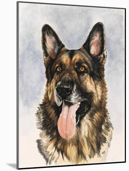 German Shepherd-Barbara Keith-Mounted Giclee Print