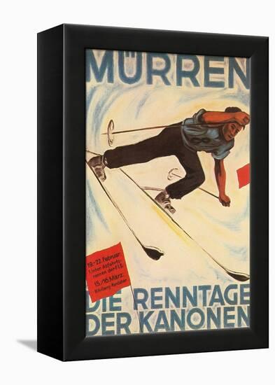 German Ski Poster-null-Framed Stretched Canvas