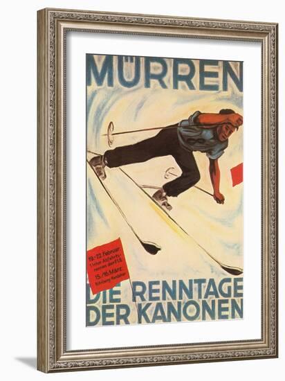 German Ski Poster-null-Framed Art Print