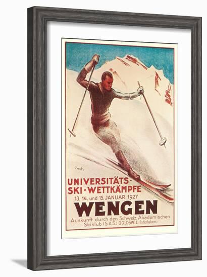 German Ski Poster-null-Framed Art Print