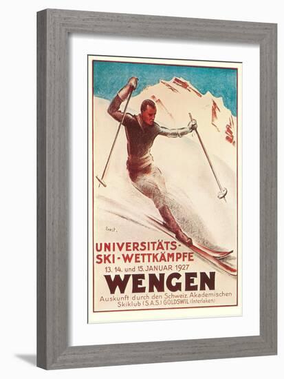 German Ski Poster-null-Framed Art Print