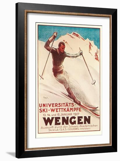 German Ski Poster-null-Framed Art Print