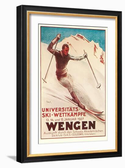 German Ski Poster-null-Framed Art Print