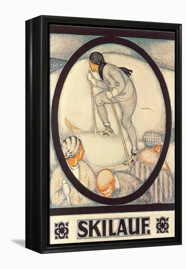 German Skiing Poster-null-Framed Stretched Canvas