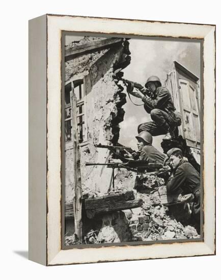 German Snipers, 1941-German photographer-Framed Premier Image Canvas