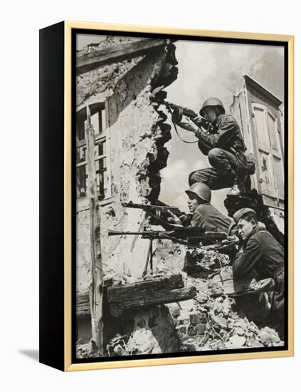 German Snipers, 1941-German photographer-Framed Premier Image Canvas