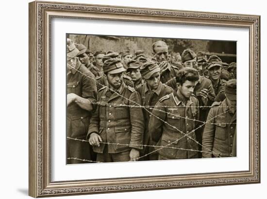 German Soldiers Captured after the Fighting at Mortain and Falaise, 1944-English Photographer-Framed Giclee Print