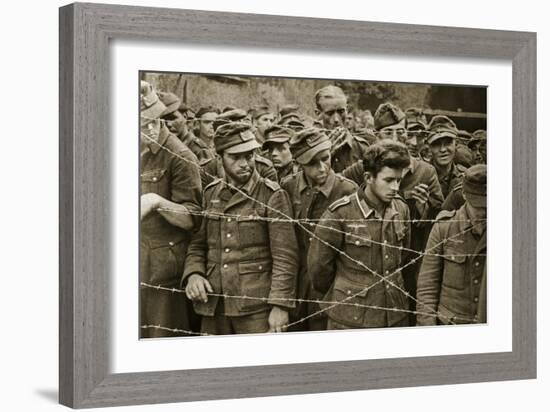 German Soldiers Captured after the Fighting at Mortain and Falaise, 1944-English Photographer-Framed Giclee Print