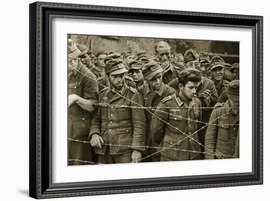 German Soldiers Captured after the Fighting at Mortain and Falaise, 1944-English Photographer-Framed Giclee Print