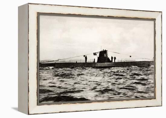 German Submarine U-8, a Type Iib U-Boat of the German Kriegsmarine-null-Framed Premier Image Canvas