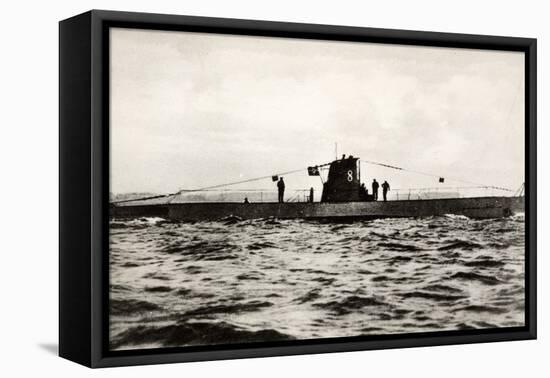 German Submarine U-8, a Type Iib U-Boat of the German Kriegsmarine-null-Framed Premier Image Canvas