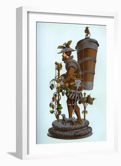 German Table Ornament of Enamelled and Gilt Copper, Late 16th Century-Franz Kellerhoven-Framed Giclee Print