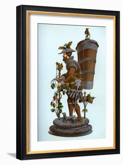 German Table Ornament of Enamelled and Gilt Copper, Late 16th Century-Franz Kellerhoven-Framed Giclee Print