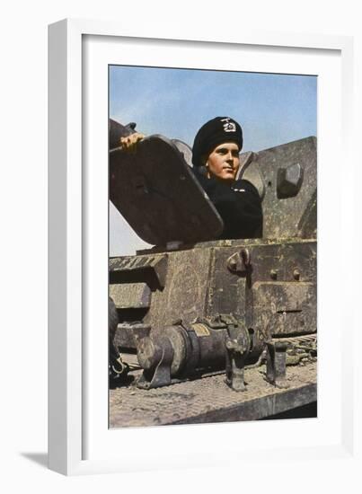 German Tank Commander-Unsere Wehrmacht-Framed Photographic Print