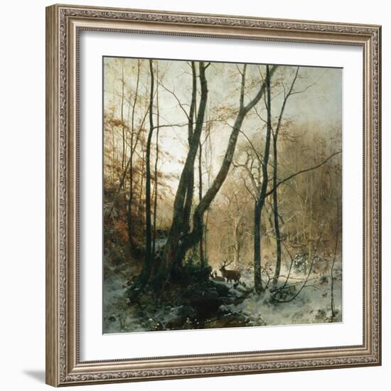 German winter, 1869-Bruno Andreas Liljefors-Framed Giclee Print