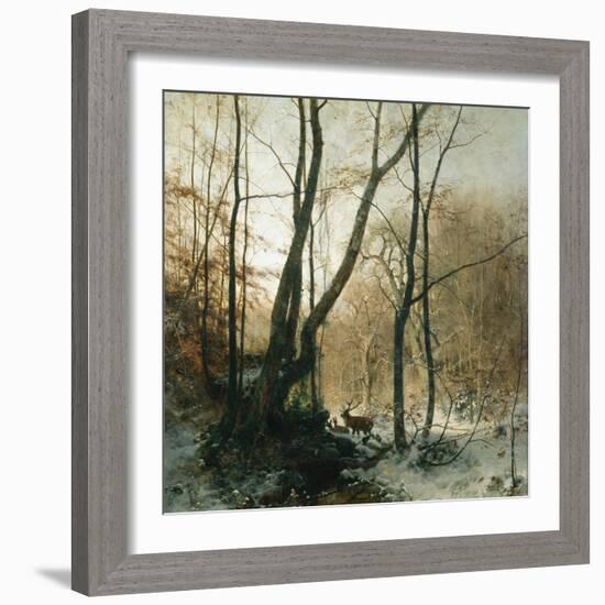 German winter, 1869-Bruno Andreas Liljefors-Framed Giclee Print