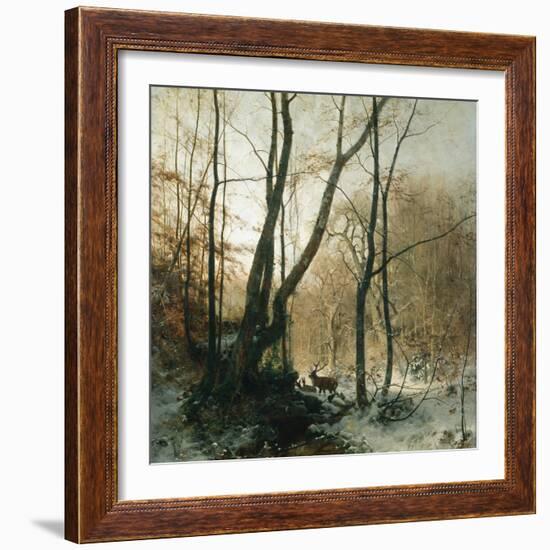 German winter, 1869-Bruno Andreas Liljefors-Framed Giclee Print