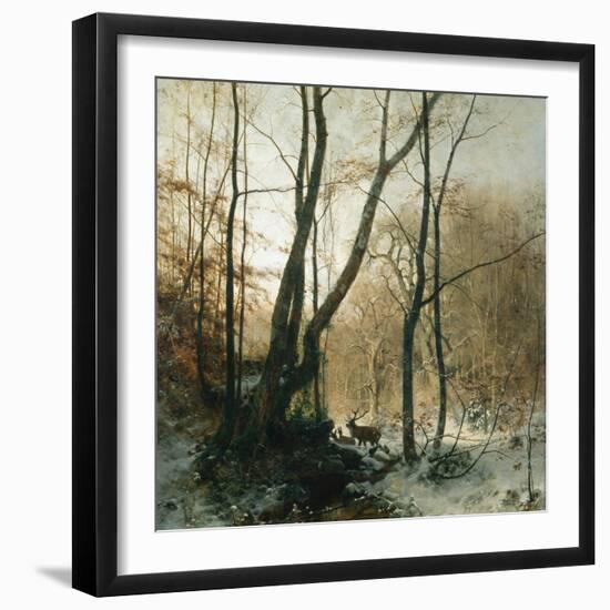 German winter, 1869-Bruno Andreas Liljefors-Framed Giclee Print