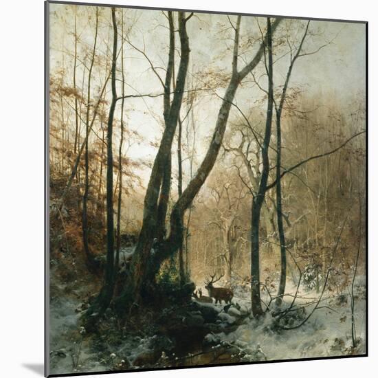 German winter, 1869-Bruno Andreas Liljefors-Mounted Giclee Print