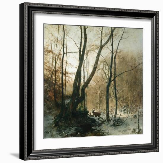 German winter, 1869-Bruno Andreas Liljefors-Framed Giclee Print