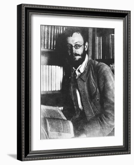 German Writer Herman Hesse in 1909, German-Swiss Writer and Poet-null-Framed Photo