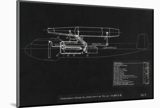 German WWII Ramjet Bomber Blueprint-Detlev Van Ravenswaay-Mounted Photographic Print