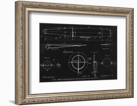 German WWII Ramjet Engine Blueprint-Detlev Van Ravenswaay-Framed Photographic Print