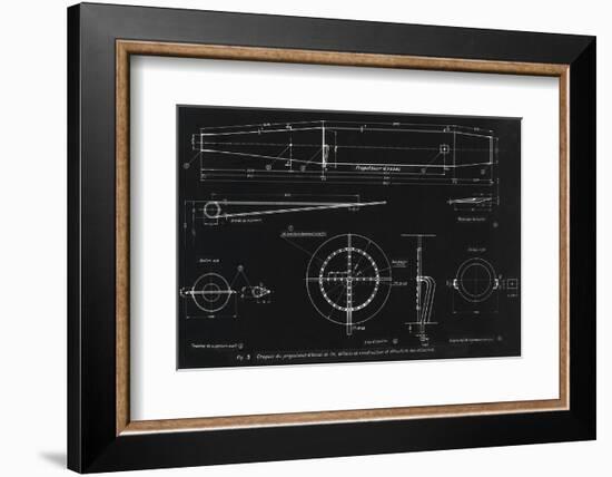 German WWII Ramjet Engine Blueprint-Detlev Van Ravenswaay-Framed Photographic Print