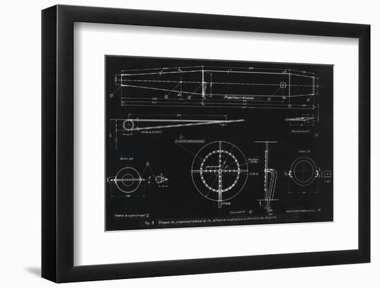 German WWII Ramjet Engine Blueprint-Detlev Van Ravenswaay-Framed Photographic Print