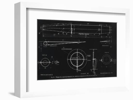 German WWII Ramjet Engine Blueprint-Detlev Van Ravenswaay-Framed Photographic Print
