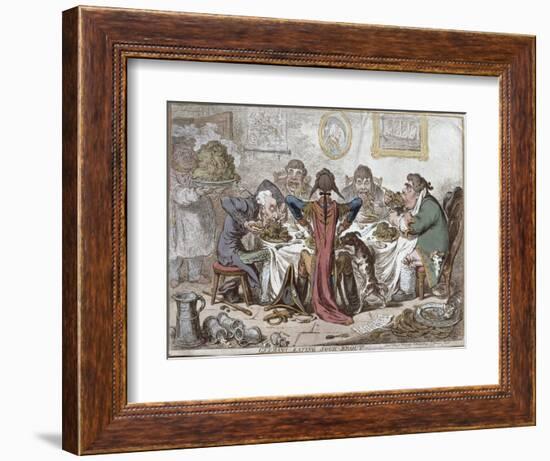 "Germans Eating Sour-Krout", Pub. by Hannah Humphrey, 1803-James Gillray-Framed Giclee Print