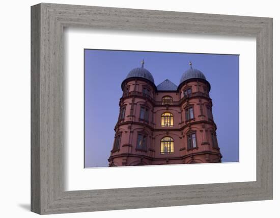 Germany, Baden-WŸrttemberg, Karlsruhe, Ostauepark, Palace Gottesaue-Roland T.-Framed Photographic Print