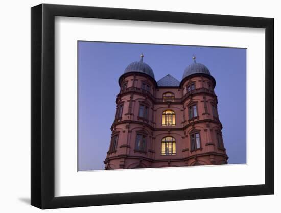 Germany, Baden-WŸrttemberg, Karlsruhe, Ostauepark, Palace Gottesaue-Roland T.-Framed Photographic Print