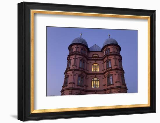 Germany, Baden-WŸrttemberg, Karlsruhe, Ostauepark, Palace Gottesaue-Roland T.-Framed Photographic Print