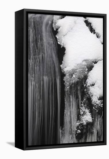 Germany, Baden-Wurttemberg, Black Forest, Triberg Waterfall in Winter-Andreas Keil-Framed Premier Image Canvas
