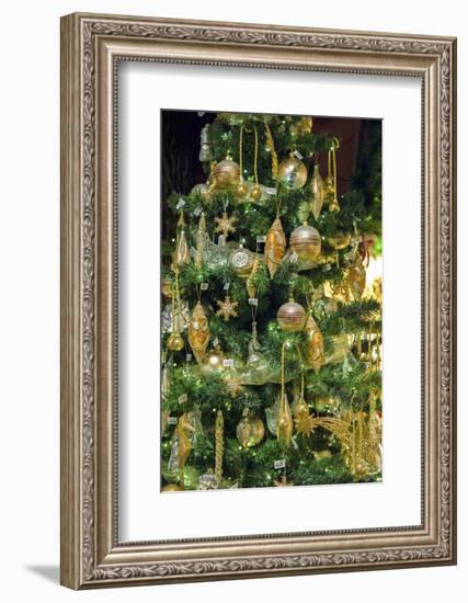 Germany, Baden-Wurttemberg, Christmas store, Christmas tree ornaments.-Jim Engelbrecht-Framed Photographic Print