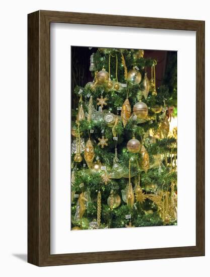 Germany, Baden-Wurttemberg, Christmas store, Christmas tree ornaments.-Jim Engelbrecht-Framed Photographic Print