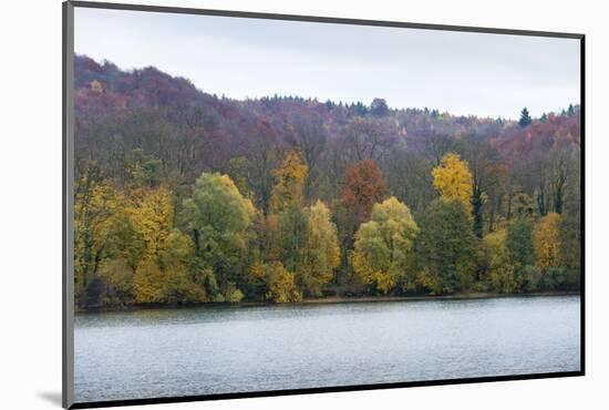 Germany, Baden-Wurttemberg, Karlsruhe, autumn on the Grötzinger Baggersee.-Roland T. Frank-Mounted Photographic Print